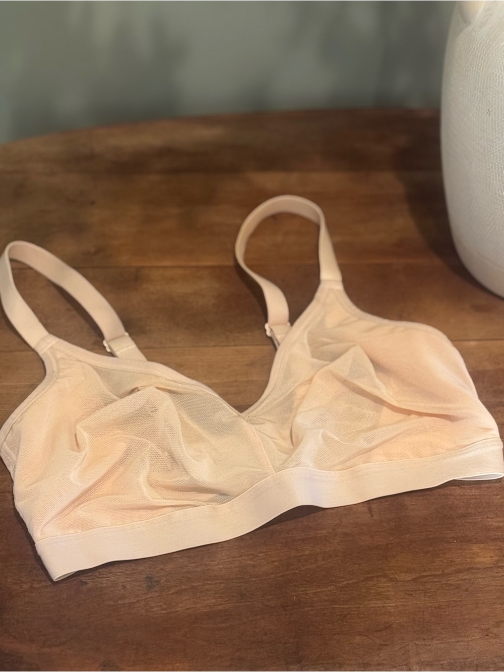 Negative Underwear Sieve Non-Wire Bra Peach Buff Mesh Bralette Size 3+